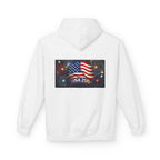 USA 250 Patriotic Hoodie with American Flag & Fireworks