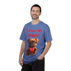 Cute French Bulldog Puppy Holding Red Heart T-shirt | Dog Lover Cartoon - 250 USA Celebration