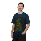 Green Floral Silhouette T-shirt | Botanical Sparkle Art abstract art t-shirt, women's, abstract graphic tee women, girls abstract shirt - 250 USA Celebration