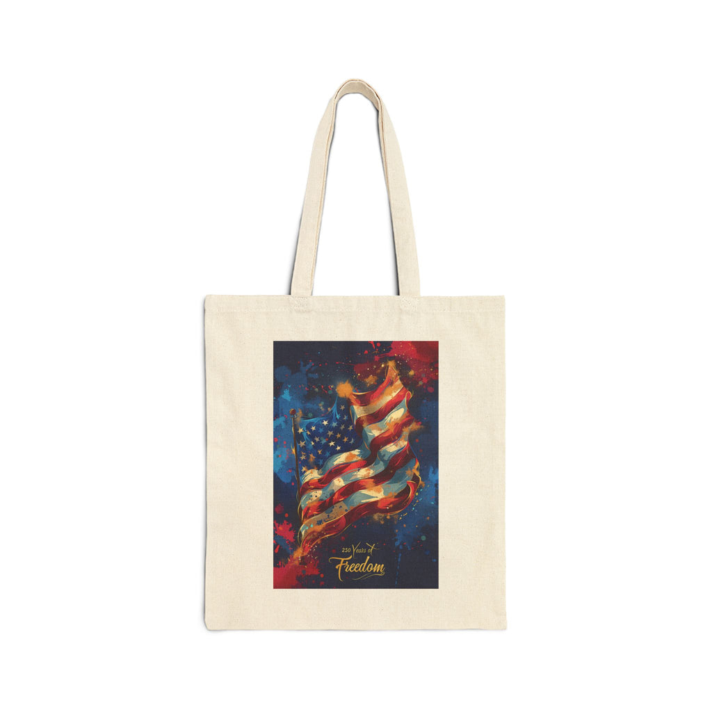 Patriotic Cotton Canvas Tote Bag, Eagle Design, Celebrate America 250, Eco-Friendly Shopping Bag, Gift for USA Lover, 4th of July, [...]