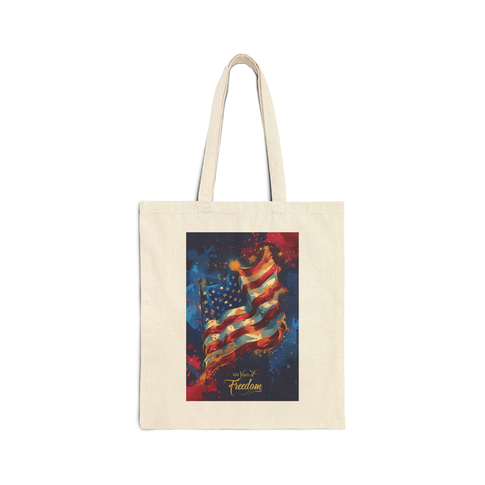 Patriotic Cotton Canvas Tote Bag, Eagle Design, Celebrate America 250, Eco-Friendly Shopping Bag, Gift for USA Lover, 4th of July, [...]