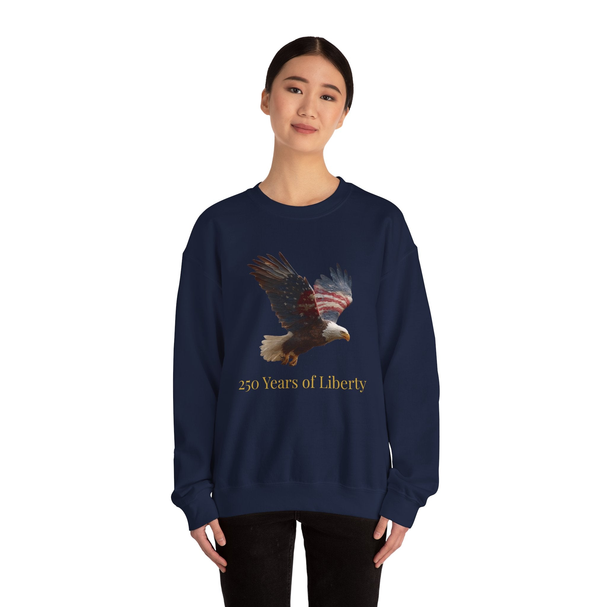 America 250 American Eagle Flag  | Official 250th Anniversary Edition - American Flag Bald Eagle Sweatshirt | Patriotic Eagle Crewneck
