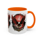 Red Eagle Emblem Accent Coffee Mug | Patriotic Eagle Design - 250 USA Celebration