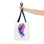 Colorful Watercolor Dolphin Tote Bag | Vibrant Splash Ocean Art - 250 USA Celebration