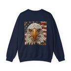 Patriotic Eagle Sweatshirt, USA Flag Crewneck, Unisex Casual Wear, Independence Day Outfit, All-American Style, Gifts for Veterans - 250 USA Celebration