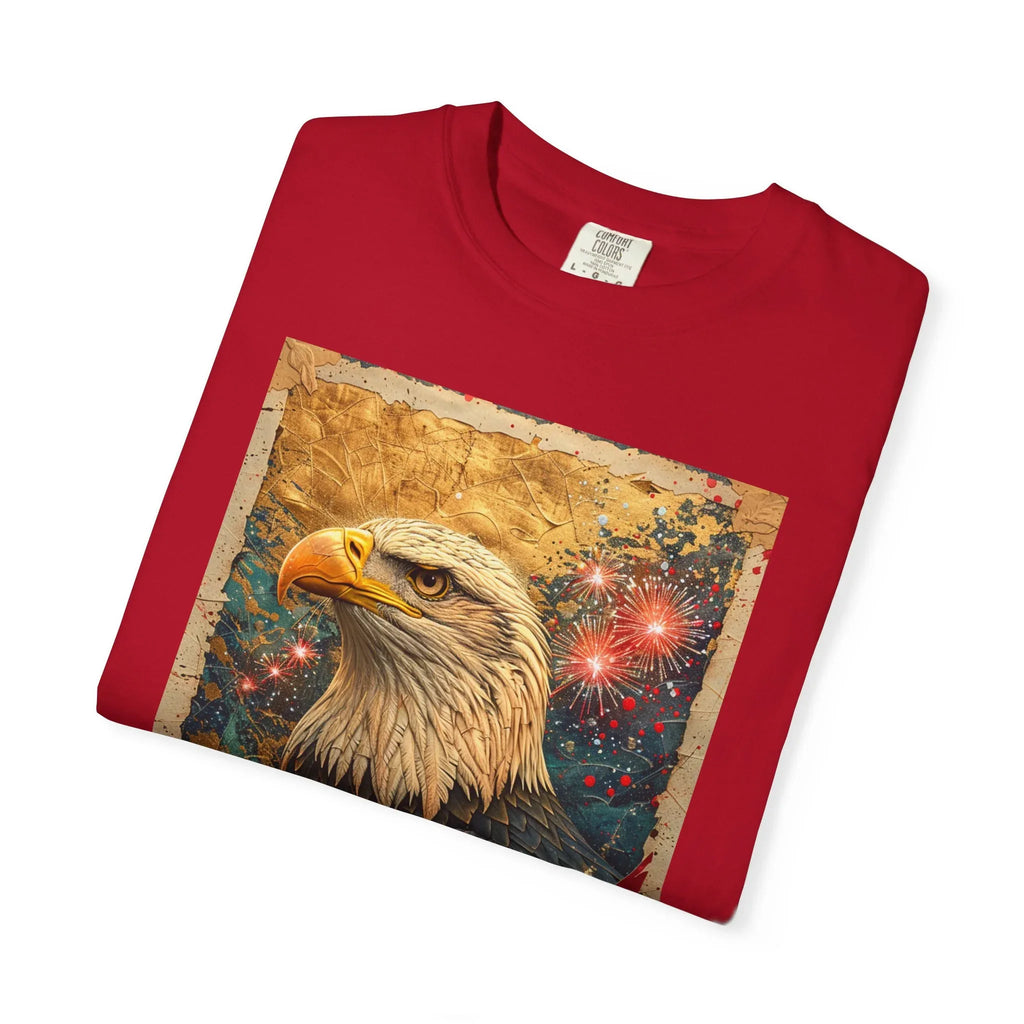 Bald Eagle with American Flag T-Shirt | Patriotic Vintage USA - 250 USA Celebration