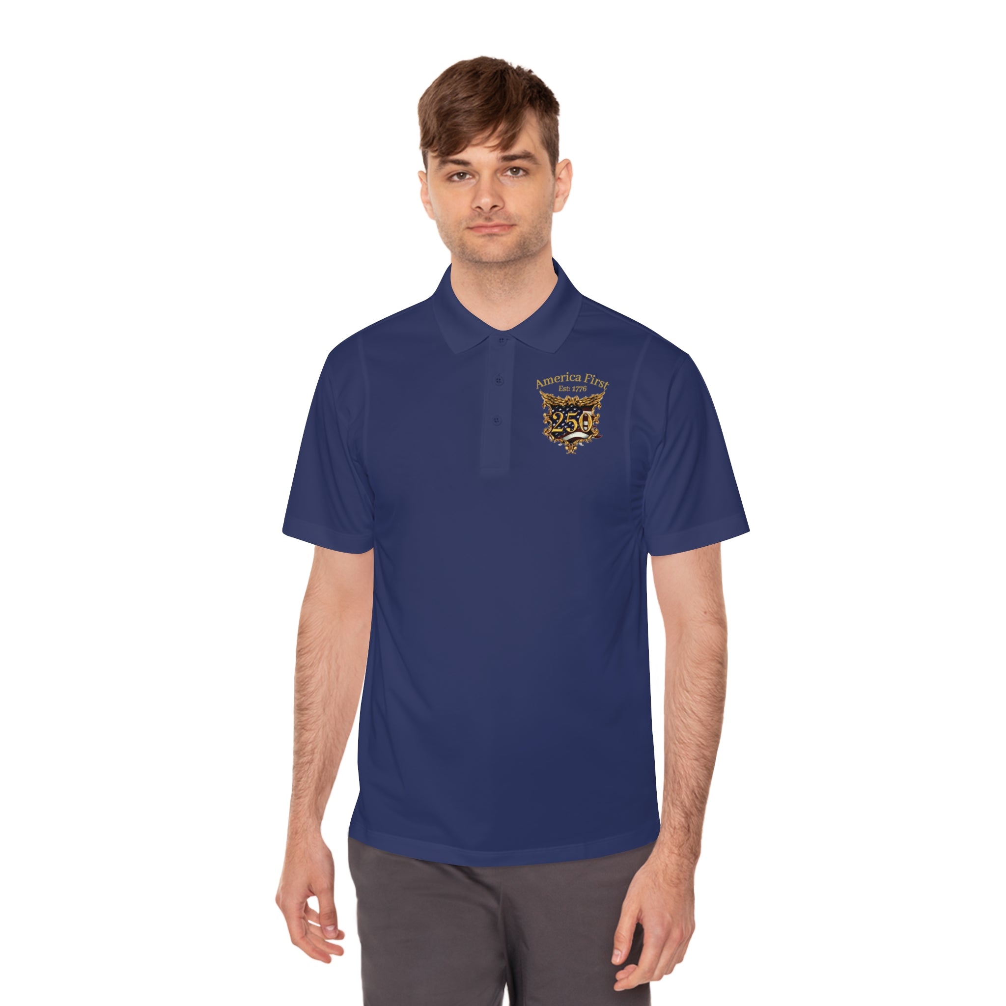 Men's Sport Polo Shirt — American Pride Eagle Shield Polo