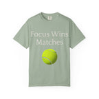 Focus Wins Matches Tennis Ball T-shirt | Tennis Graphic Tee - 250 USA Celebration