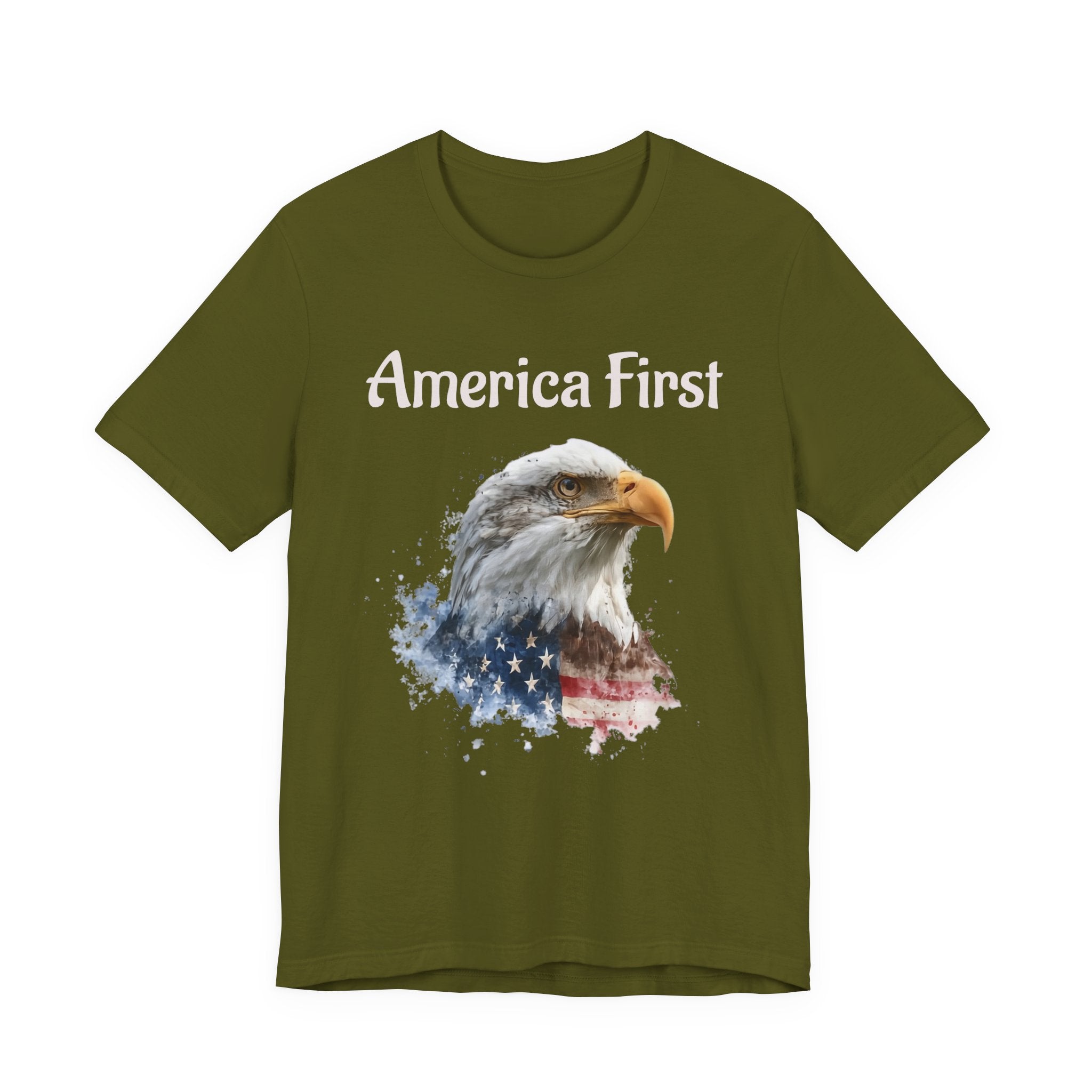 America First Eagle T-Shirt – Patriotic Bald Eagle Tee