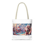 Santa Claus Holiday Tote Bag, AOP Printing, Christmas Gift Bag, Festive Shopping Tote, Fun Winter Accessories, Unique Holiday Item - 250 USA Celebration