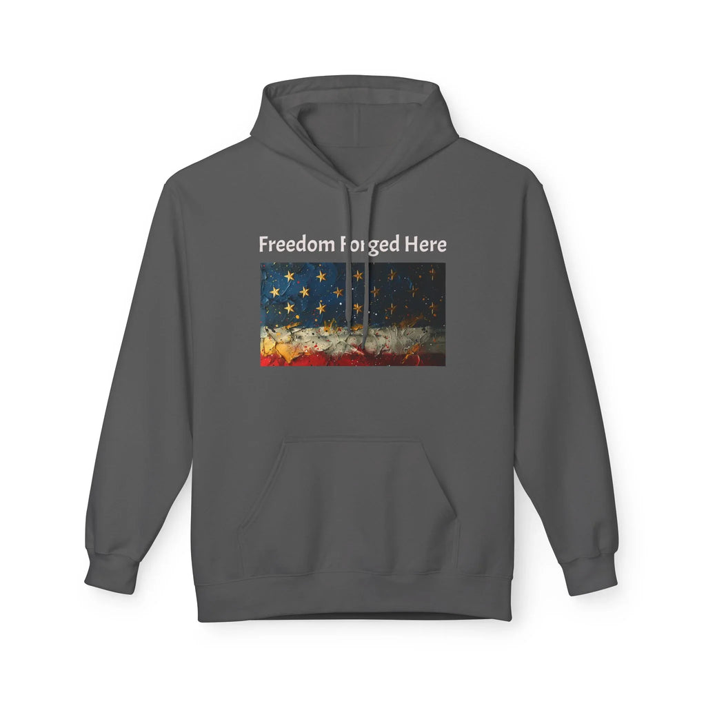 Freedom Forged Here American Flag Hoodie | Patriotic USA - 250 USA Celebration