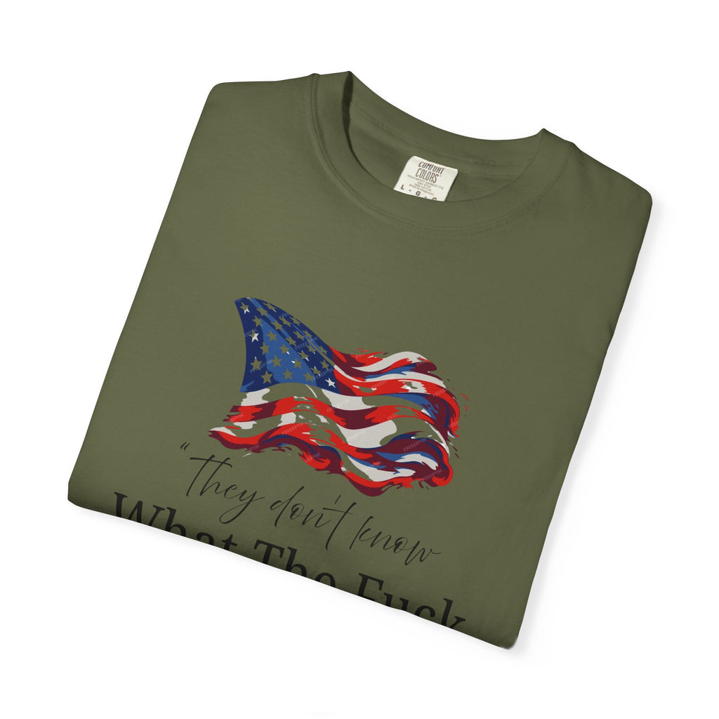 Patriotic Humor T-Shirt - Funny Graphic Tee, Independence Day, Gift for Veterans, Casual Wear, Unique Statement Shirt