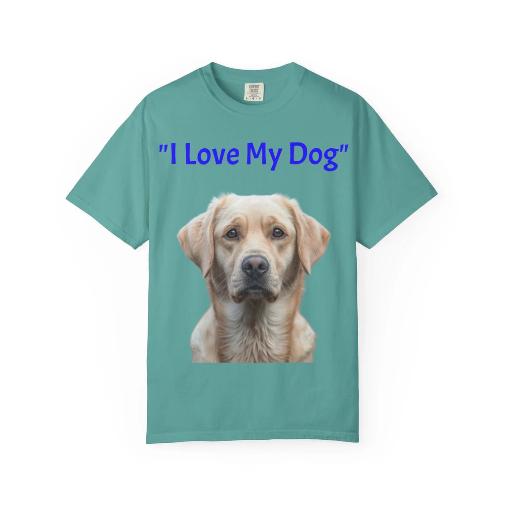 I Love My Dog Labrador Portrait T-shirt | Dog Lover Tee - 250 USA Celebration