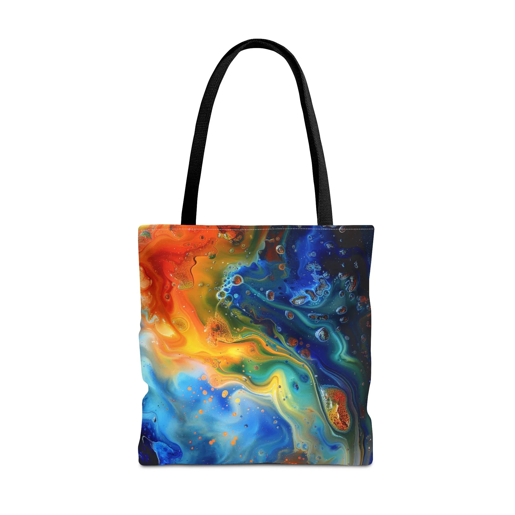 Abstract Fluid Art Tote Bag | Colorful Swirl Beach Bag - 250 USA Celebration