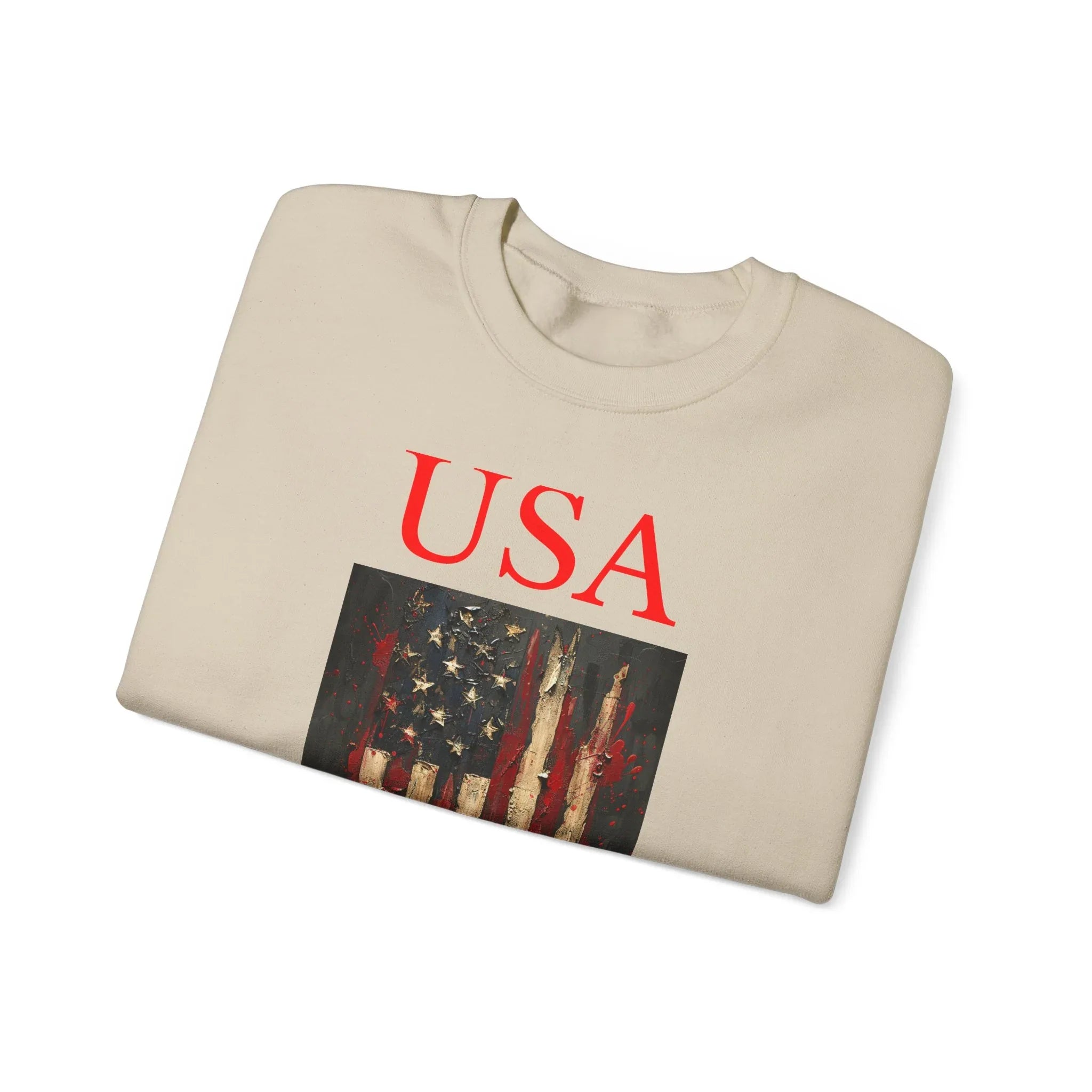 Patriotic Eagle Sweatshirt, USA Flag Crewneck, Unisex Casual Wear, Independence Day Outfit, All-American Style, Gifts for Veterans - 250 USA Celebration