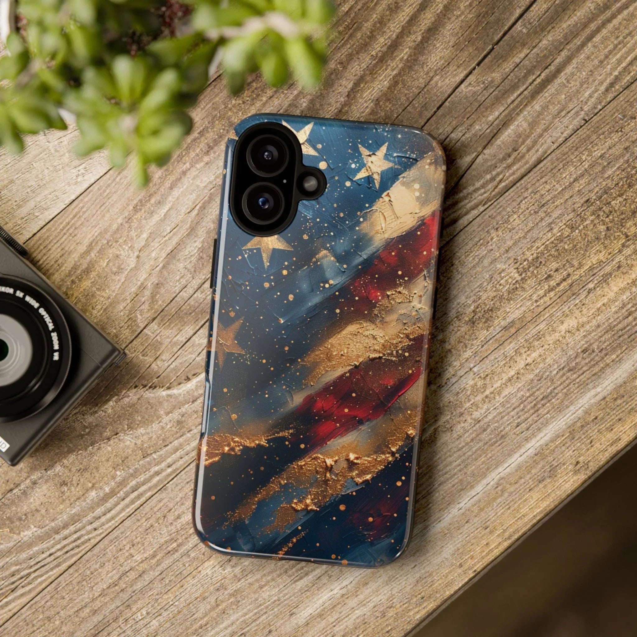 Patriotic Phone Case, Tough Cases with American Flag Design, Stylish Phone Accessories, USA Pride Gift, Durable Cases for All Occasions - 250 USA Celebration