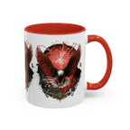 Red Eagle Emblem Accent Coffee Mug | Patriotic Eagle Design - 250 USA Celebration