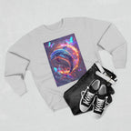 Neon Mystic Dolphin Ring sweatshirt | Glowing Butterflies, Fantasy Ocean Art - 250 USA Celebration