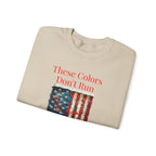 Patriotic Vintage Crewneck Sweatshirt, USA Flag Design, Unisex Sweatshirt, Cozy Apparel for Independence Day, Gift for Veterans