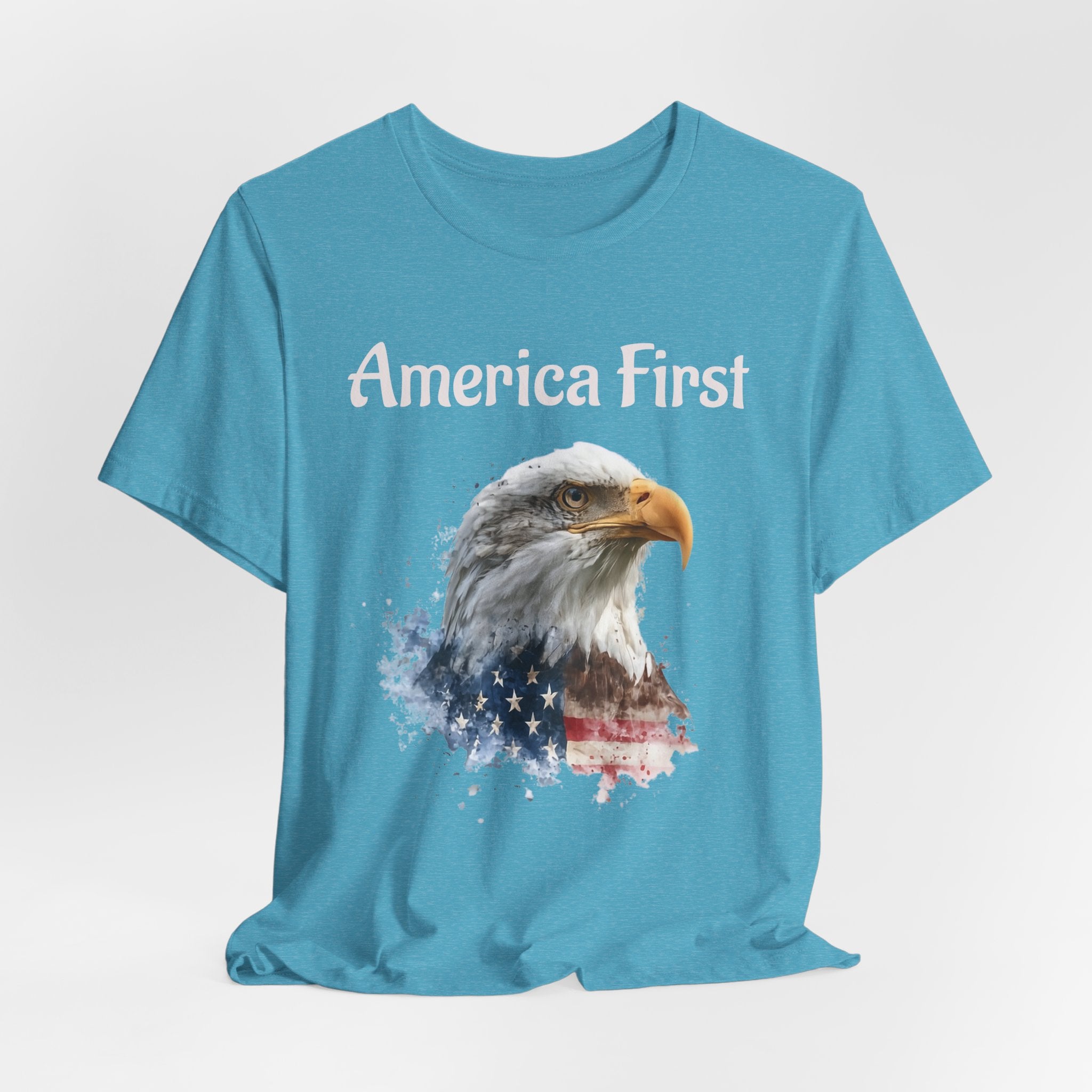 America First Eagle T-Shirt – Patriotic Bald Eagle Tee