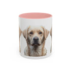 Soulful Labrador Portrait Accent Coffee Mug, Cute Dog Face Ceramic Mug - 250 USA Celebration