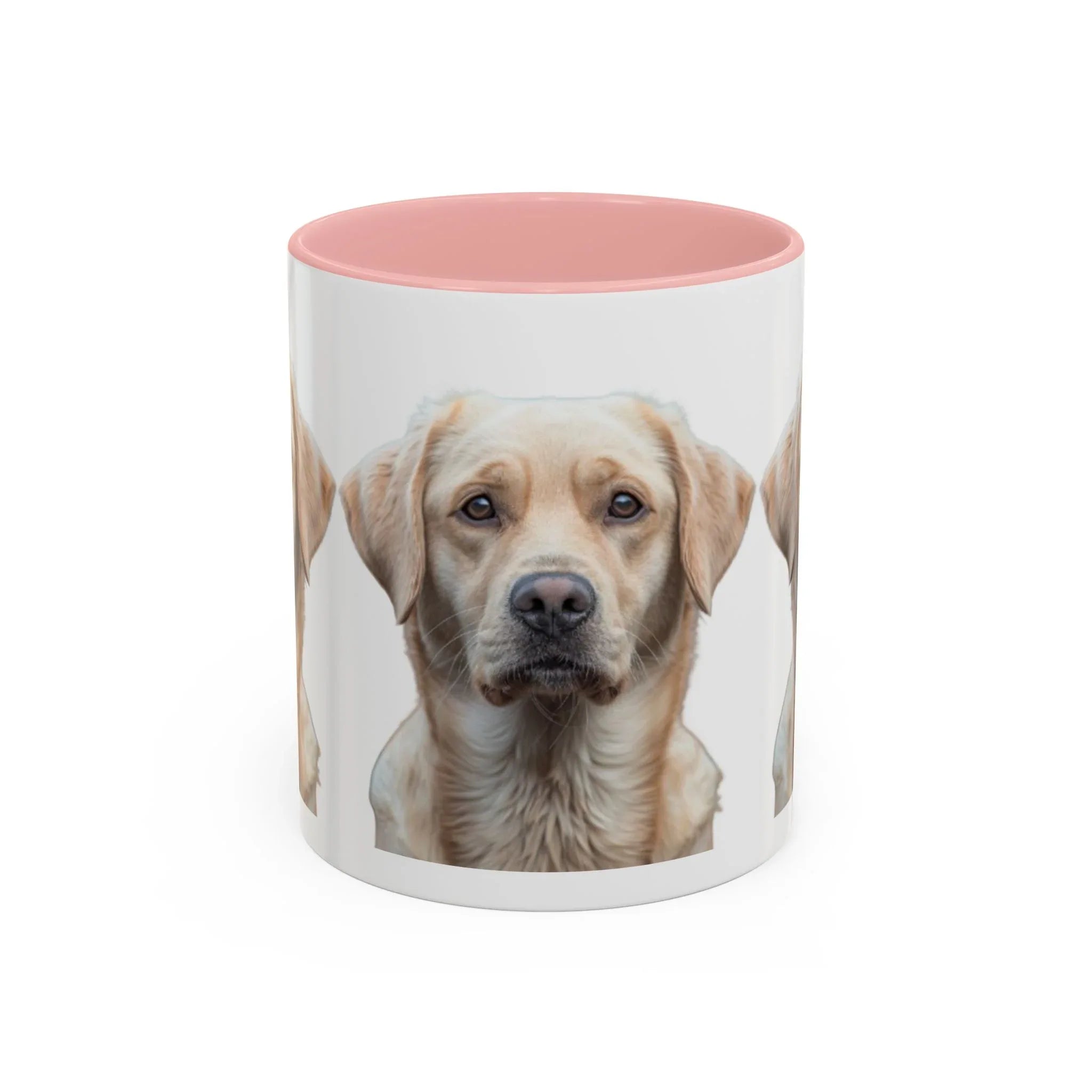 Soulful Labrador Portrait Accent Coffee Mug, Cute Dog Face Ceramic Mug - 250 USA Celebration