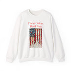 Patriotic Vintage Crewneck Sweatshirt, USA Flag Design, Unisex Sweatshirt, Cozy Apparel for Independence Day, Gift for Veterans