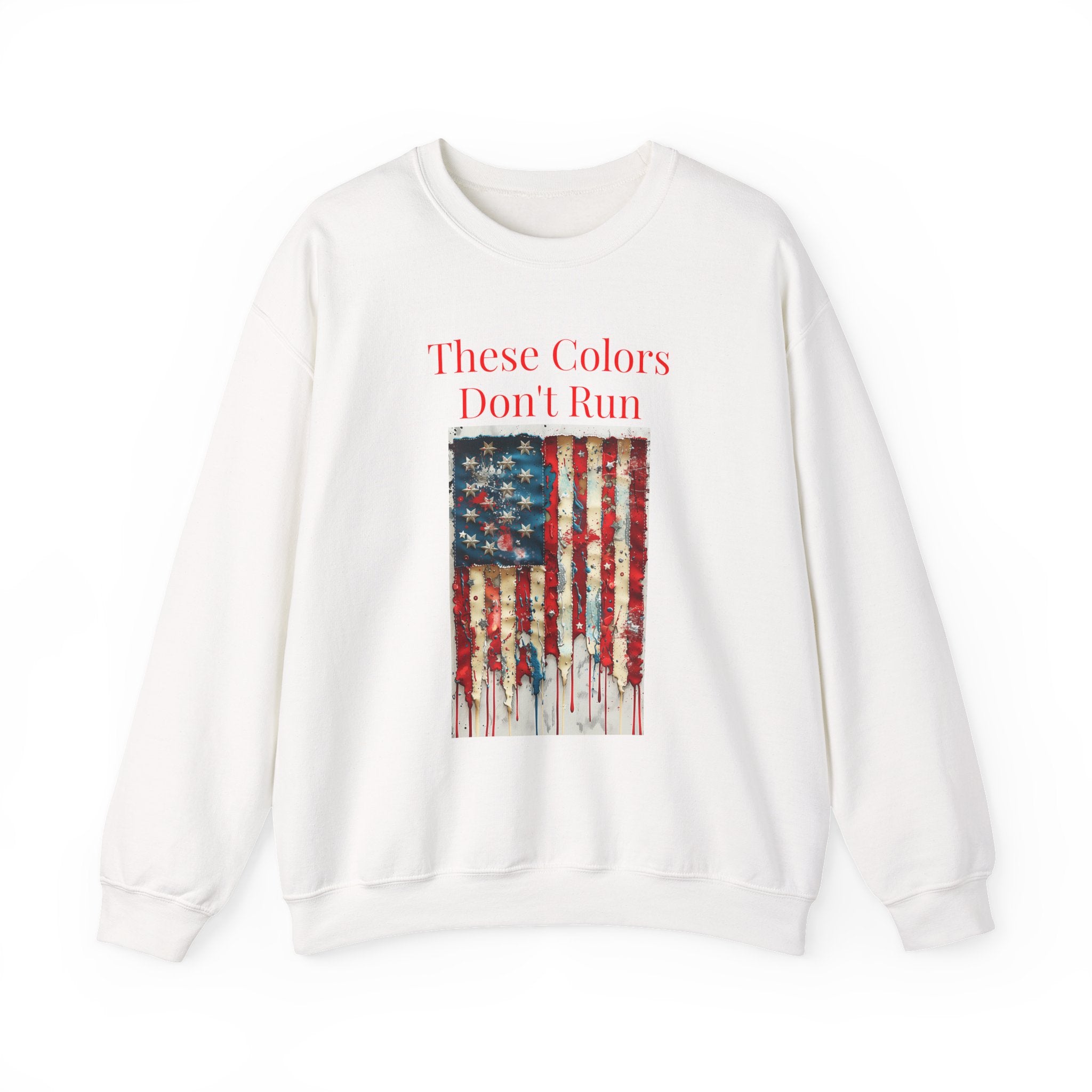 Patriotic Vintage Crewneck Sweatshirt, USA Flag Design, Unisex Sweatshirt, Cozy Apparel for Independence Day, Gift for Veterans