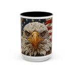 Colorful Mugs (11oz, 15oz) Majestic bald eagle head Patriotic coffee cup, America 250 Celebration coffee cup - 250 USA Celebration