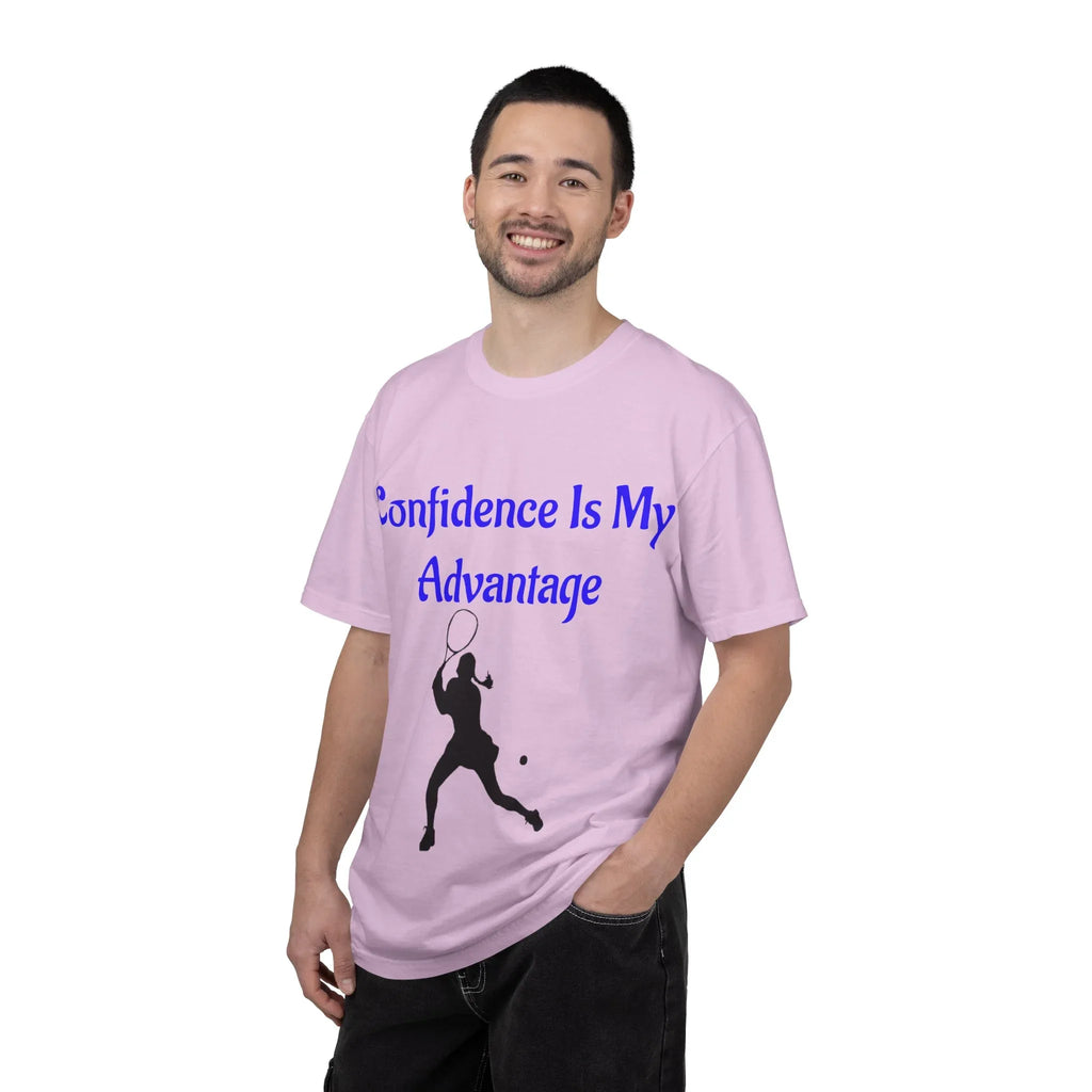 Confidence Is My Advantage Tennis Player T-Shirt | Tennis Quote Tee - 250 USA Celebration