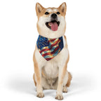 American Flag Watercolor Pet Bandana Collar | Patriotic Dog Bandana - 250 USA Celebration
