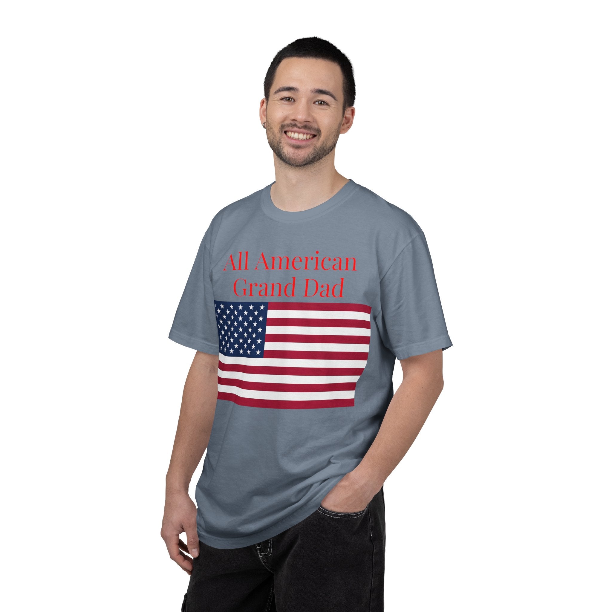 All American Grand Dad T-Shirt — Patriotic Flag Shirt for Grandfathers (Father's Day, 4th of July)