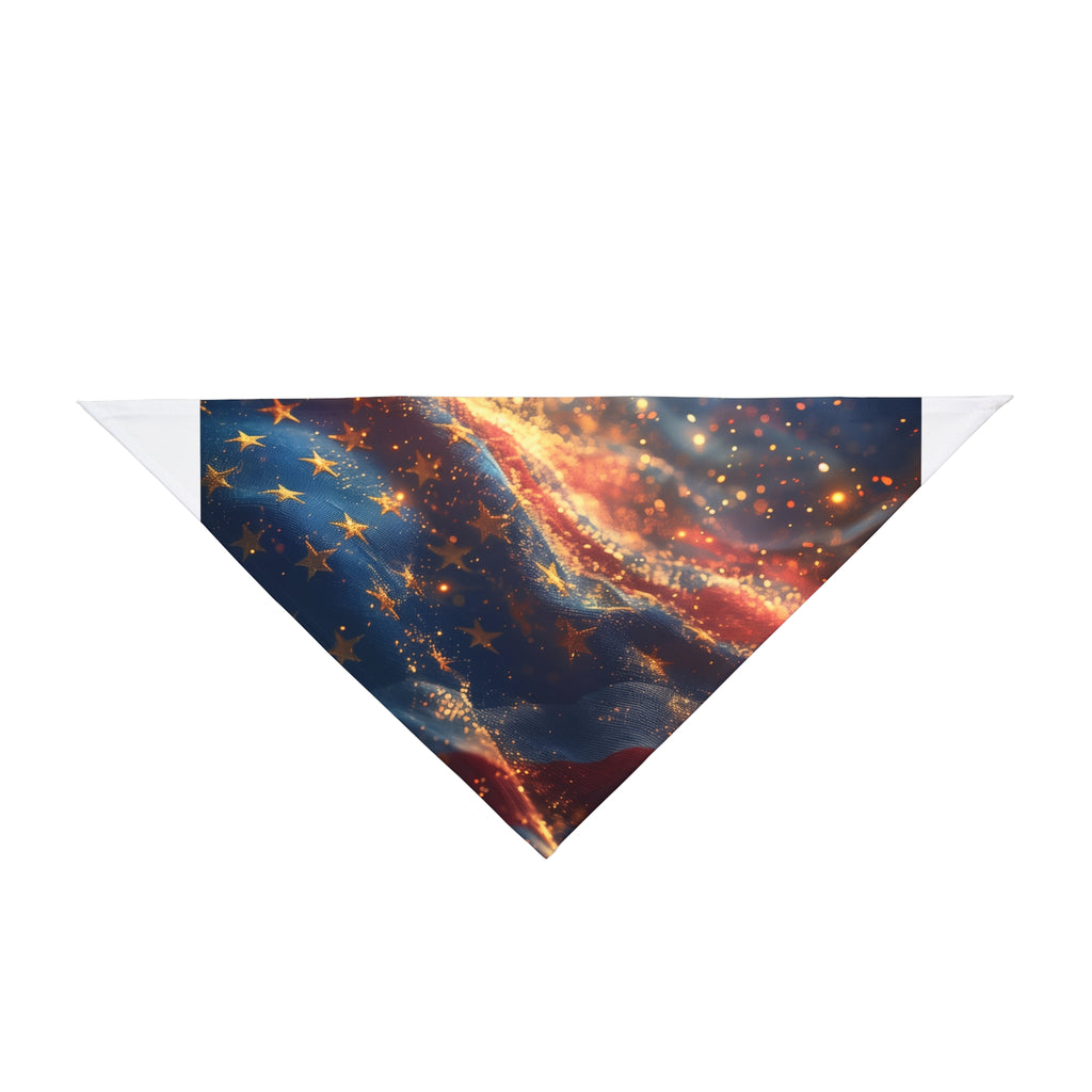 American Flag Fireworks Pet Bandana