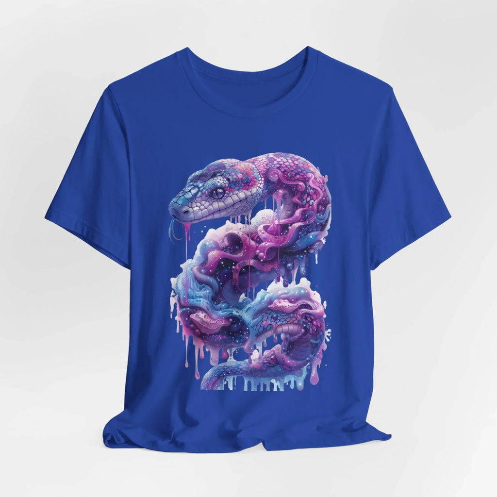 Psychedelic Rainbow Ouroboros Tee | Galaxy Fractal Mushroom Snake - 250 USA Celebration