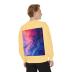 Hyper Bloom Fracture: Psychedelic tee with shattering florals in electric turquoise & magenta flares. Unisex trippy festival flair! - 250 USA Celebration