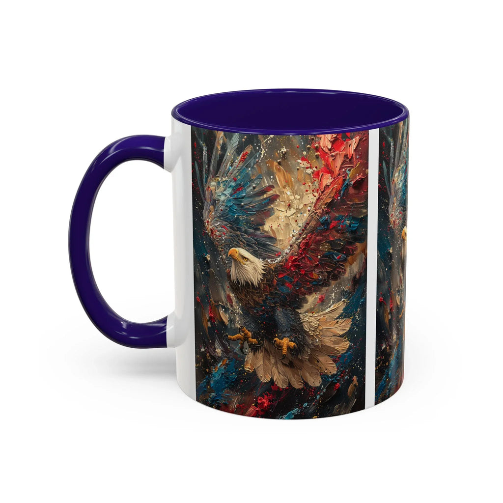 Colorful Mugs (11oz, 15oz) Patriotic Eagle Coffee Mug, American Eagle Coffee Cup - 250 USA Celebration
