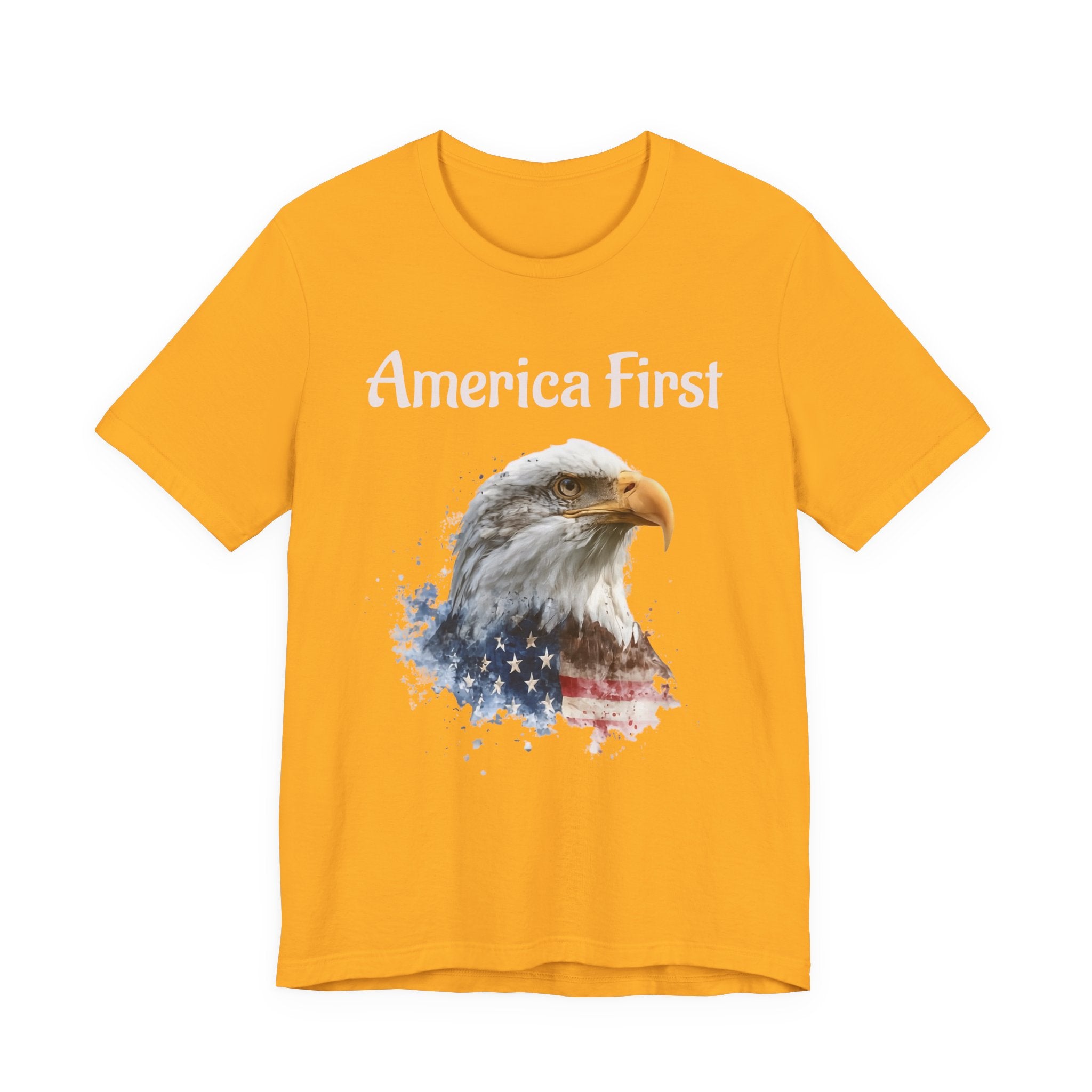 America First Eagle T-Shirt – Patriotic Bald Eagle Tee