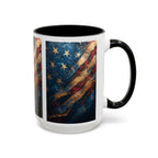 Vintage American Flag Mug | Accent Coffee Mug 11oz 15oz - 250 USA Celebration