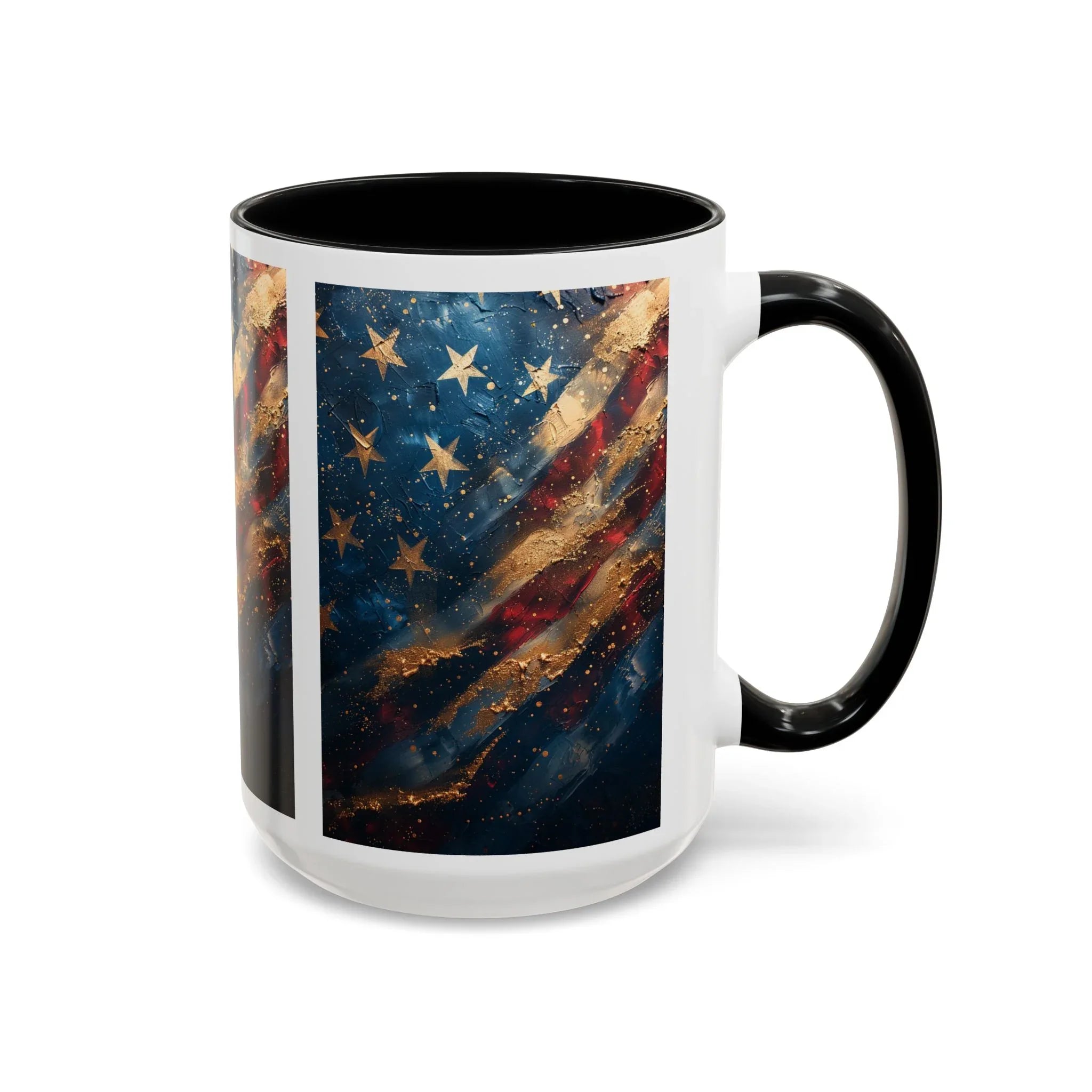 Vintage American Flag Mug | Accent Coffee Mug 11oz 15oz - 250 USA Celebration