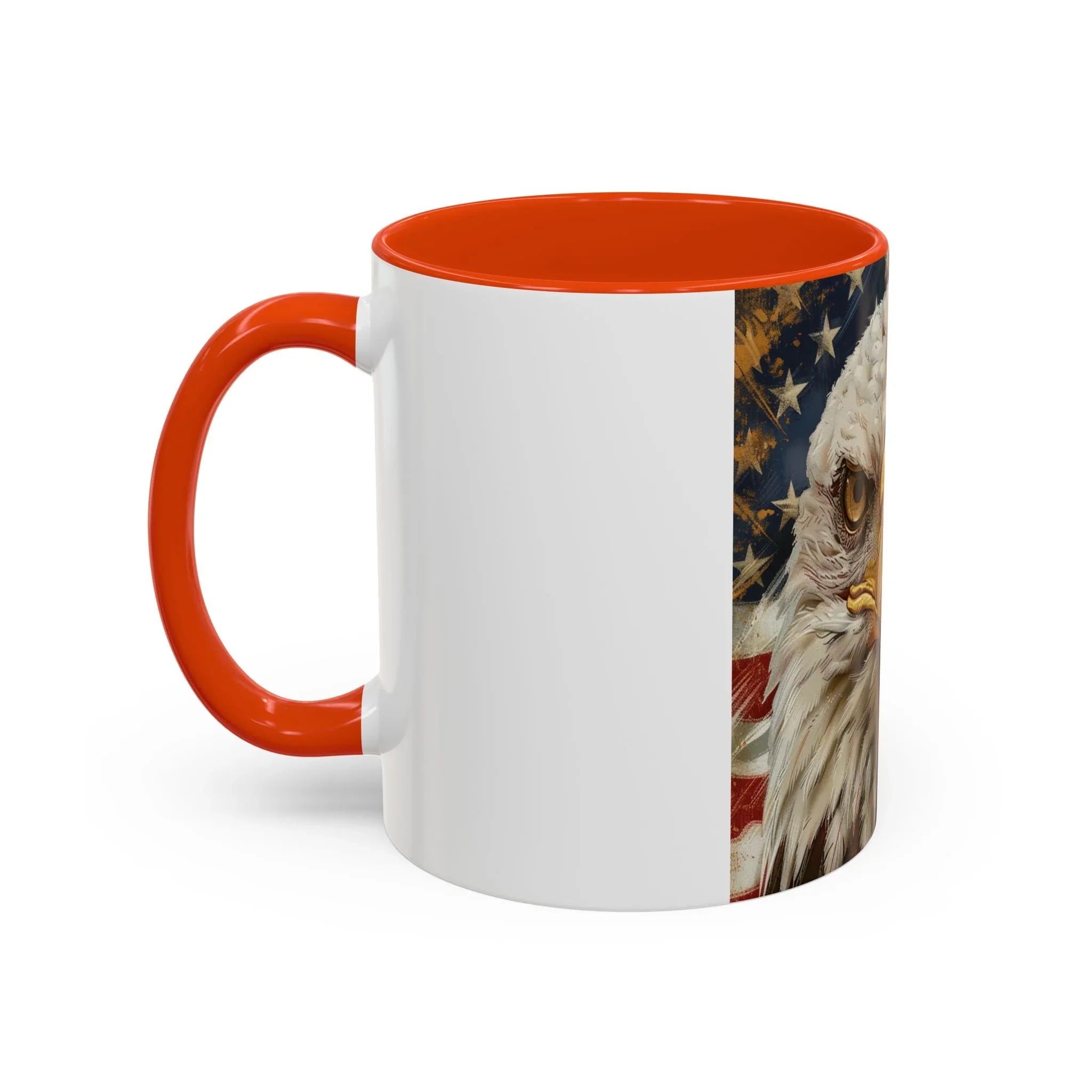 Colorful Mugs (11oz, 15oz) Majestic bald eagle head Patriotic coffee cup, America 250 Celebration coffee cup - 250 USA Celebration
