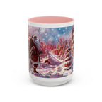 Coffee Mug, Festive Santa in Candy Wonderland, 11oz, 15oz, Tim Burton Style, Whimsical Holiday Cup, Christmas Gift, Hot Cocoa Mug - 250 USA Celebration