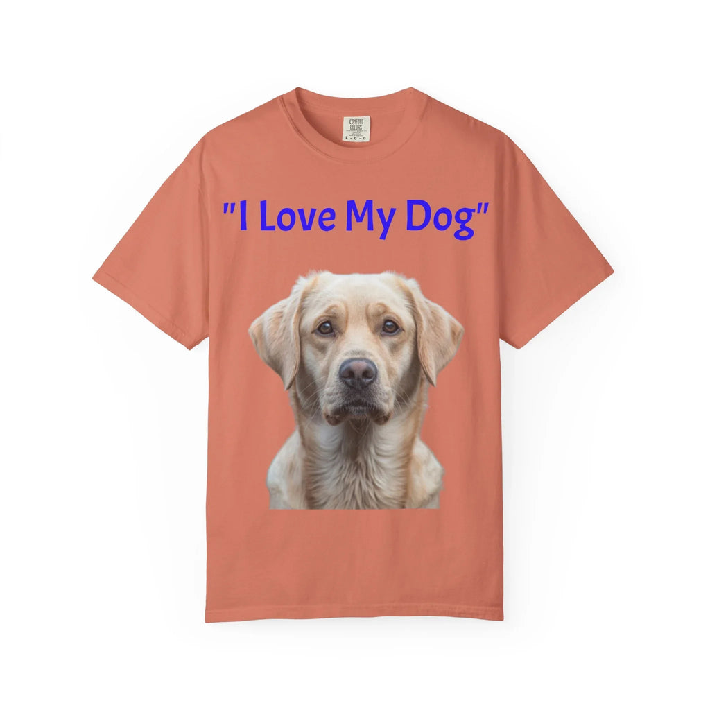 I Love My Dog Labrador Portrait T-shirt | Dog Lover Tee - 250 USA Celebration
