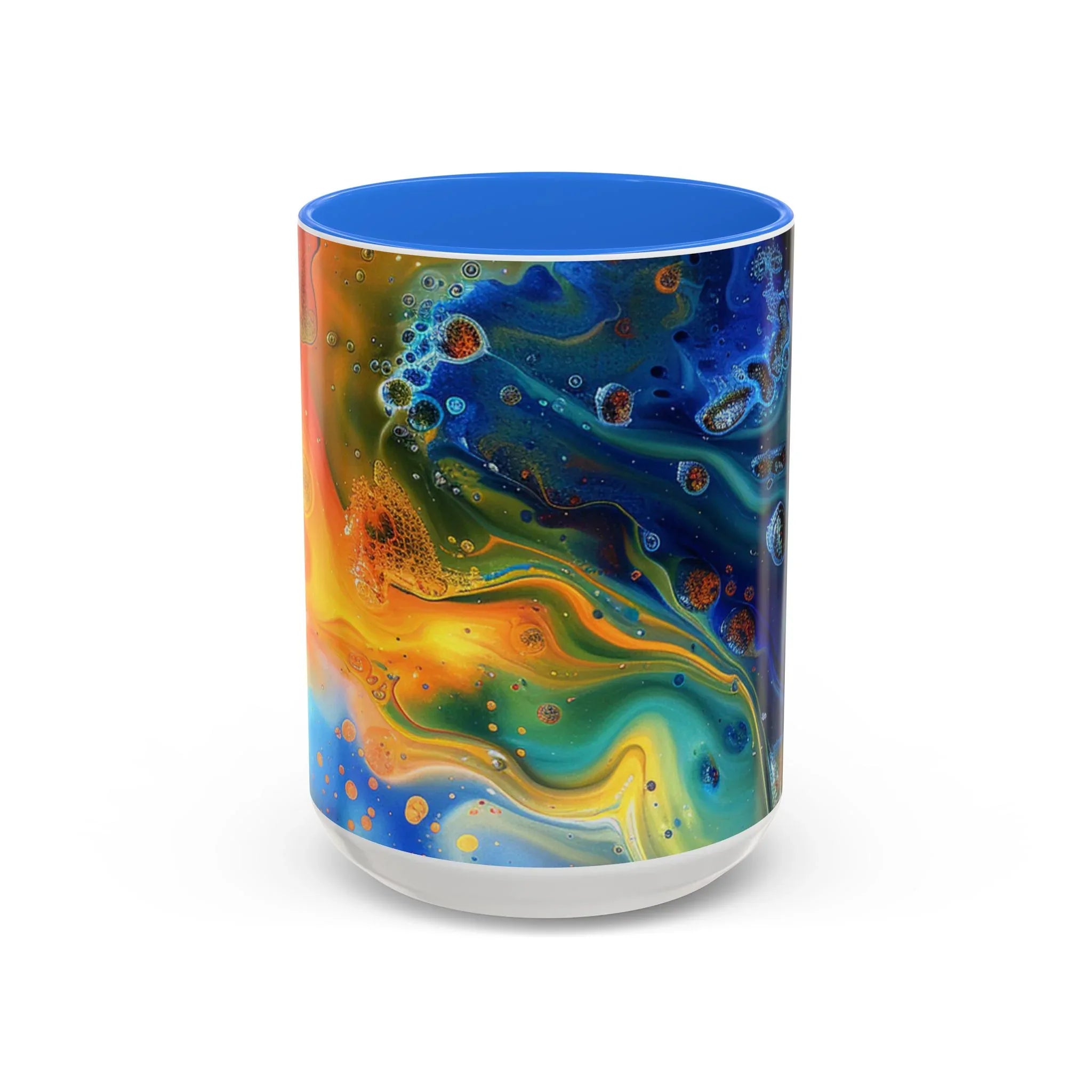 Colorful Mugs (11oz, 15oz) Intense abstract oil splat- coffee cup - 250 USA Celebration