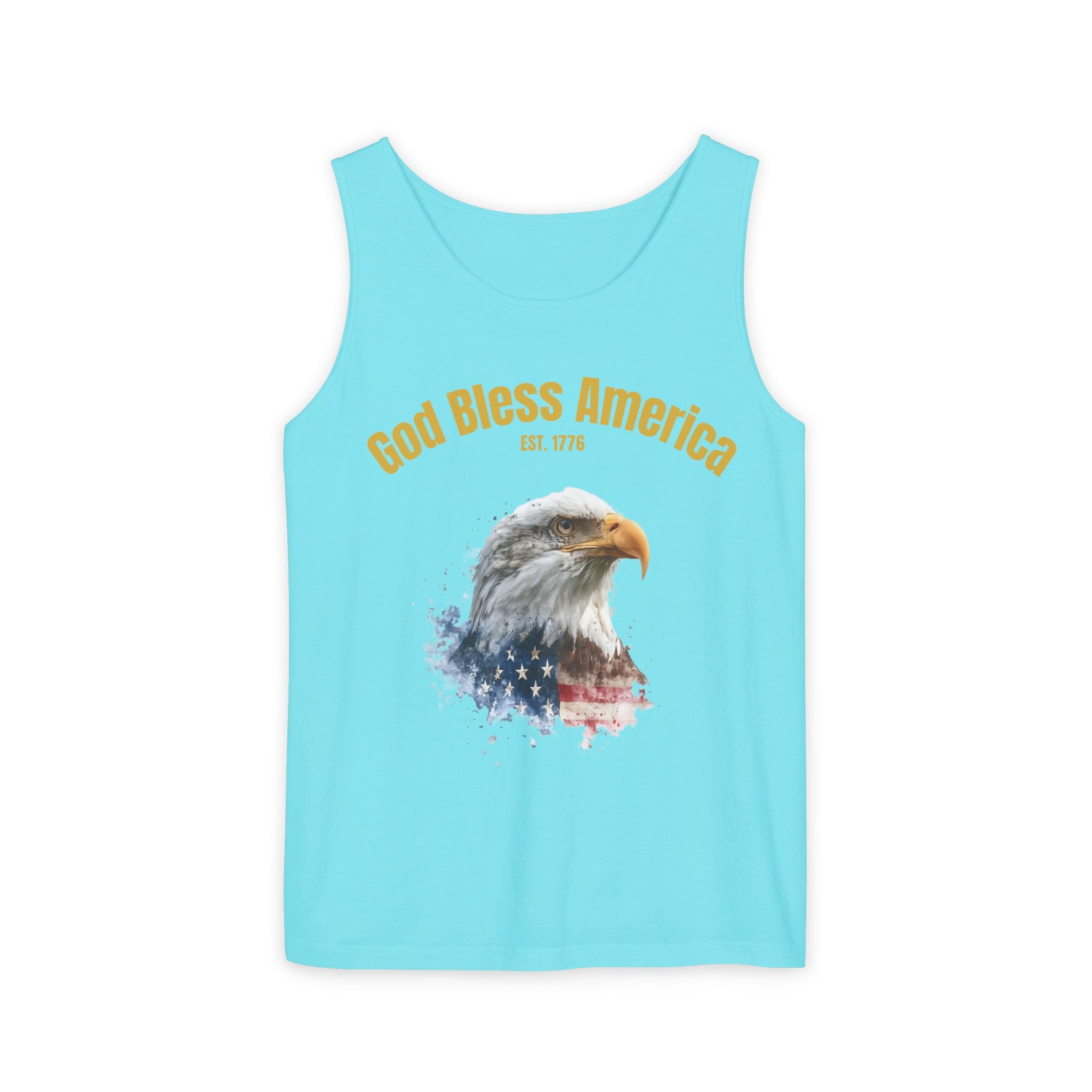 America 250 Tank Top | Official 250th Anniversary Edition American Bald Eagle watercolor flag Tank Top | Patriotic Eagle design