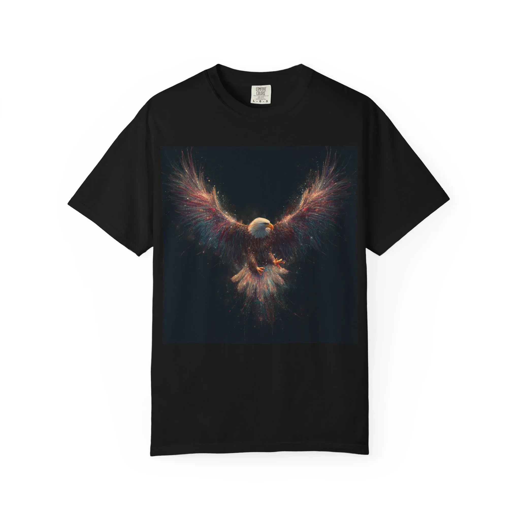 Galactic Phoenix Rising T-Shirt | Cosmic Bird Illustration - 250 USA Celebration