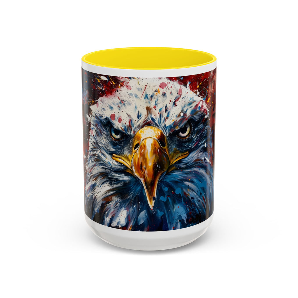 Patriotic Eagle Coffee Mug - Bold American Bald Eagle Art (11/15oz)