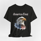 America First Eagle T-Shirt – Patriotic Bald Eagle Tee
