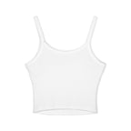 American Flag Ruffled Crop Tank Top – Patriotic Women's Spaghetti Strap Top