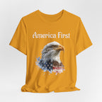 America First Eagle T-Shirt – Patriotic Bald Eagle Tee