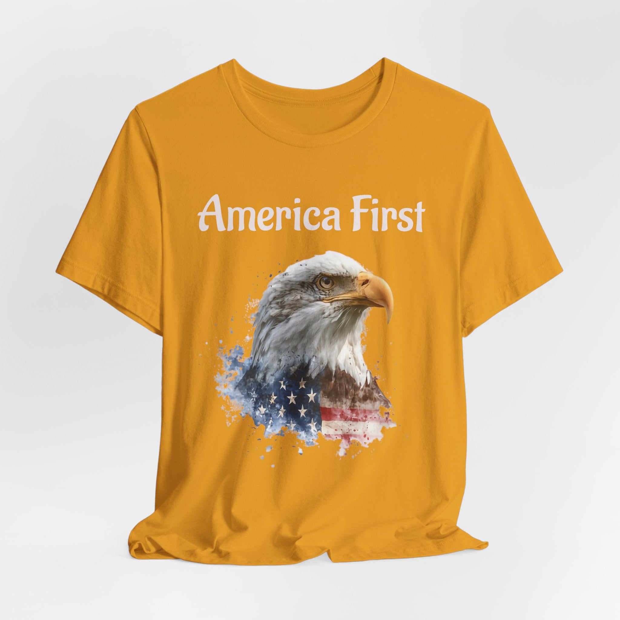 America First Eagle T-Shirt – Patriotic Bald Eagle Tee